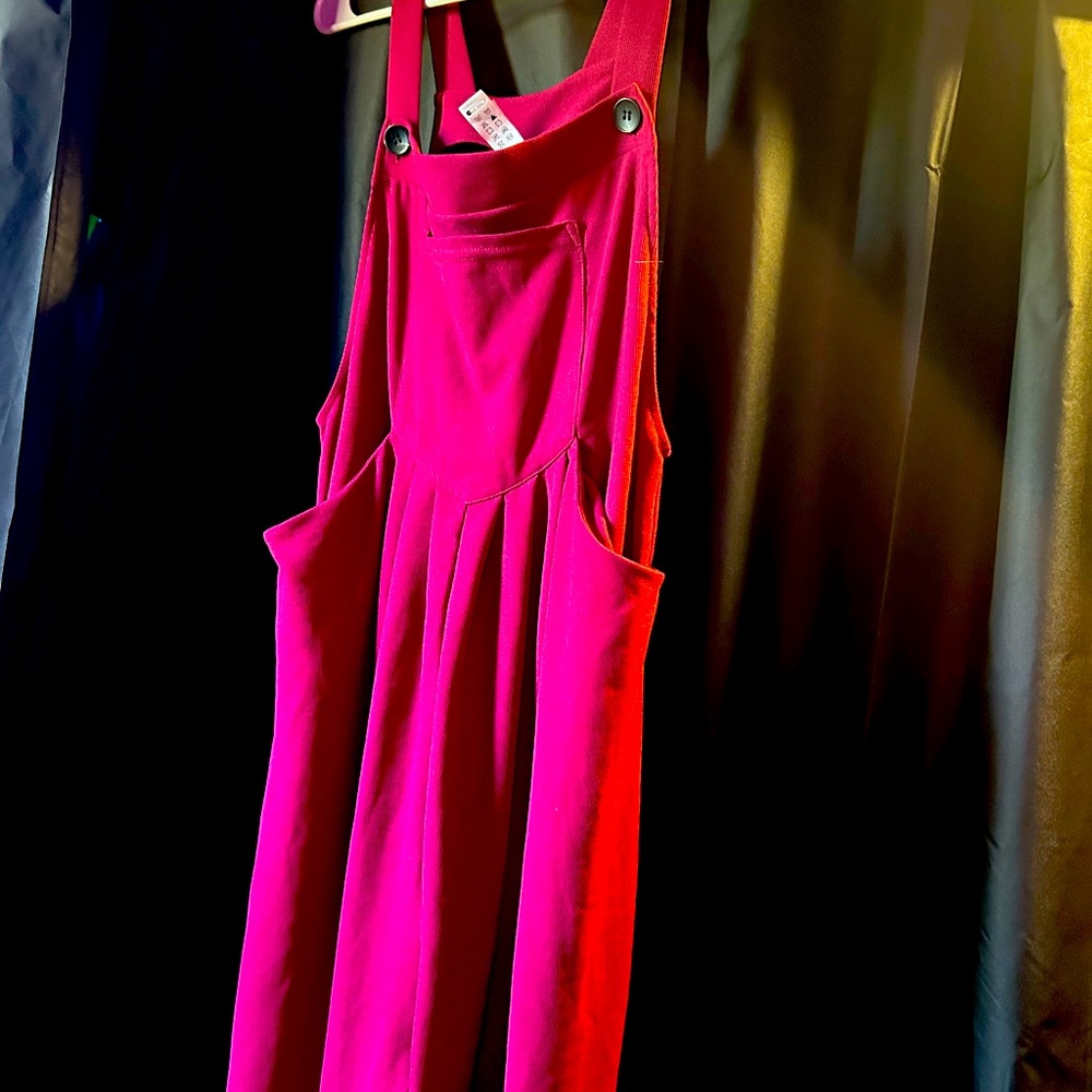 Stylish Red Overall Jumpsuit